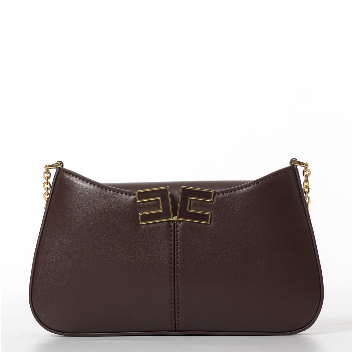 Borsa a spalla con dettaglio logo Elisabetta Franchi