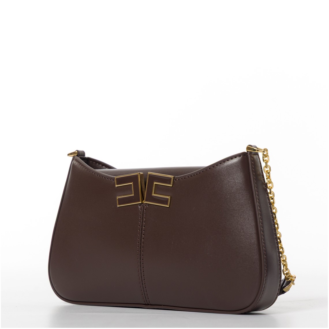 Borsa a spalla con dettaglio logo Elisabetta Franchi