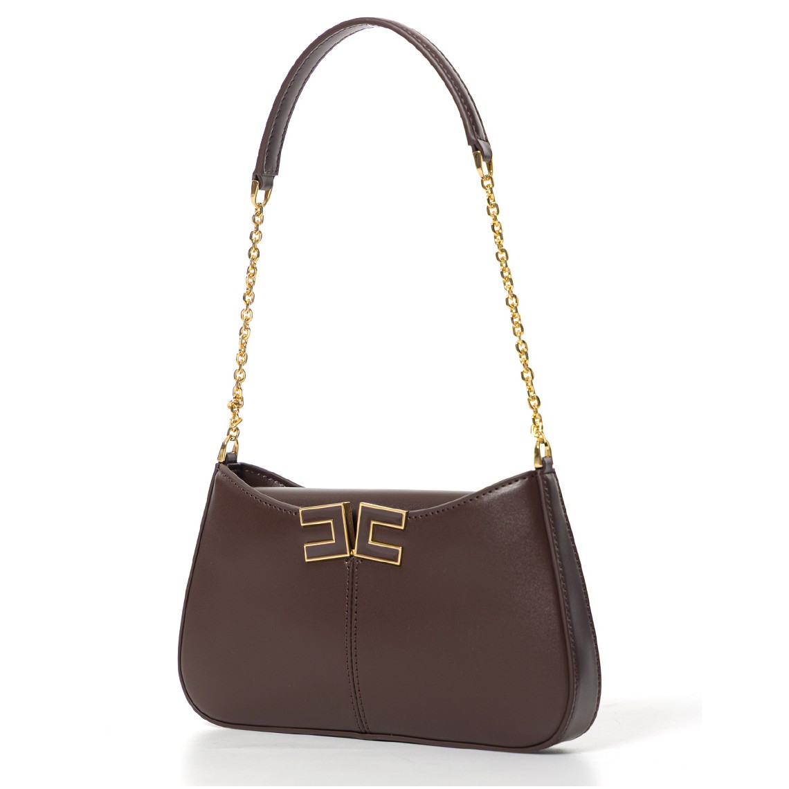 Borsa a spalla con dettaglio logo Elisabetta Franchi