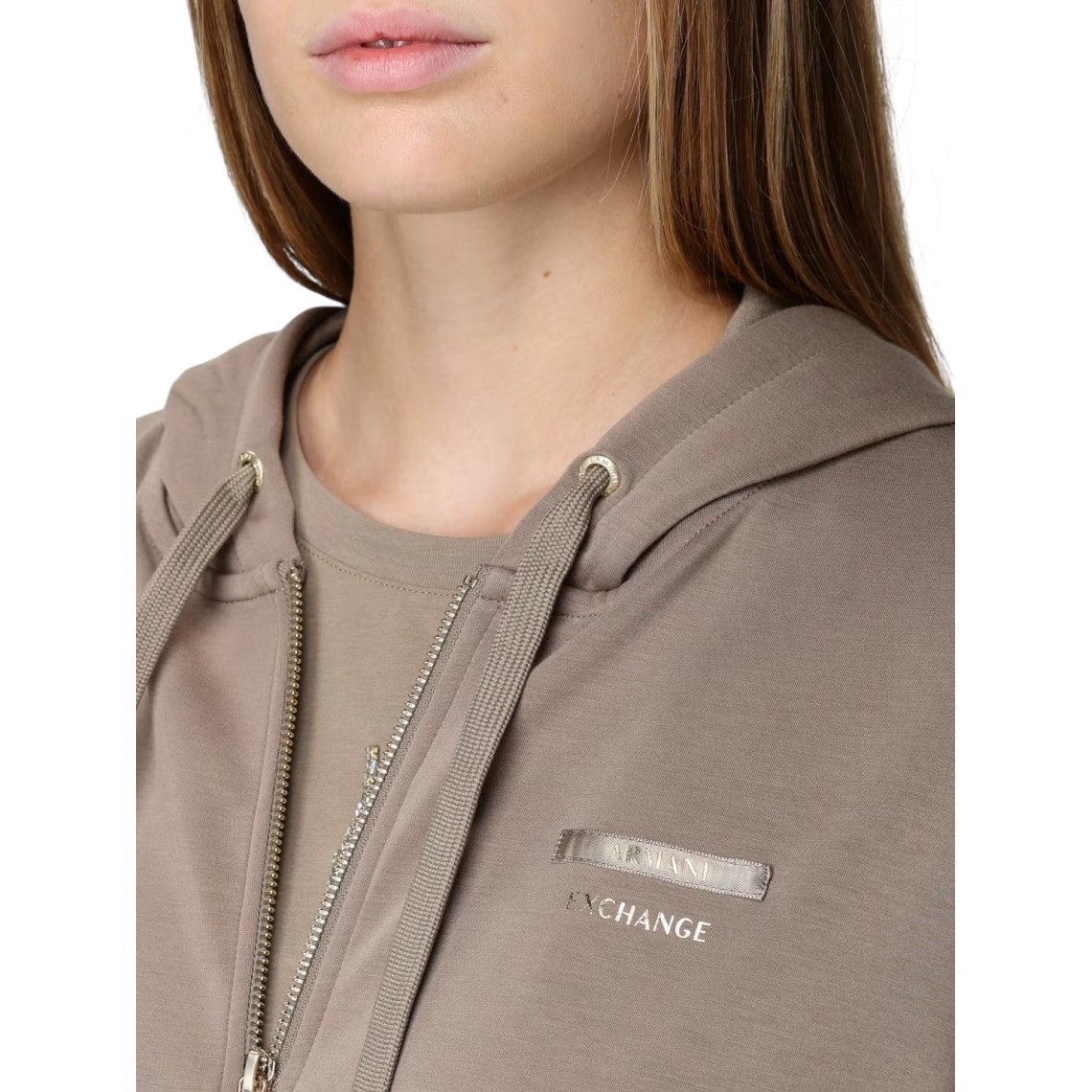 Felpa con cappuccio Armani Exchange in misto viscosa