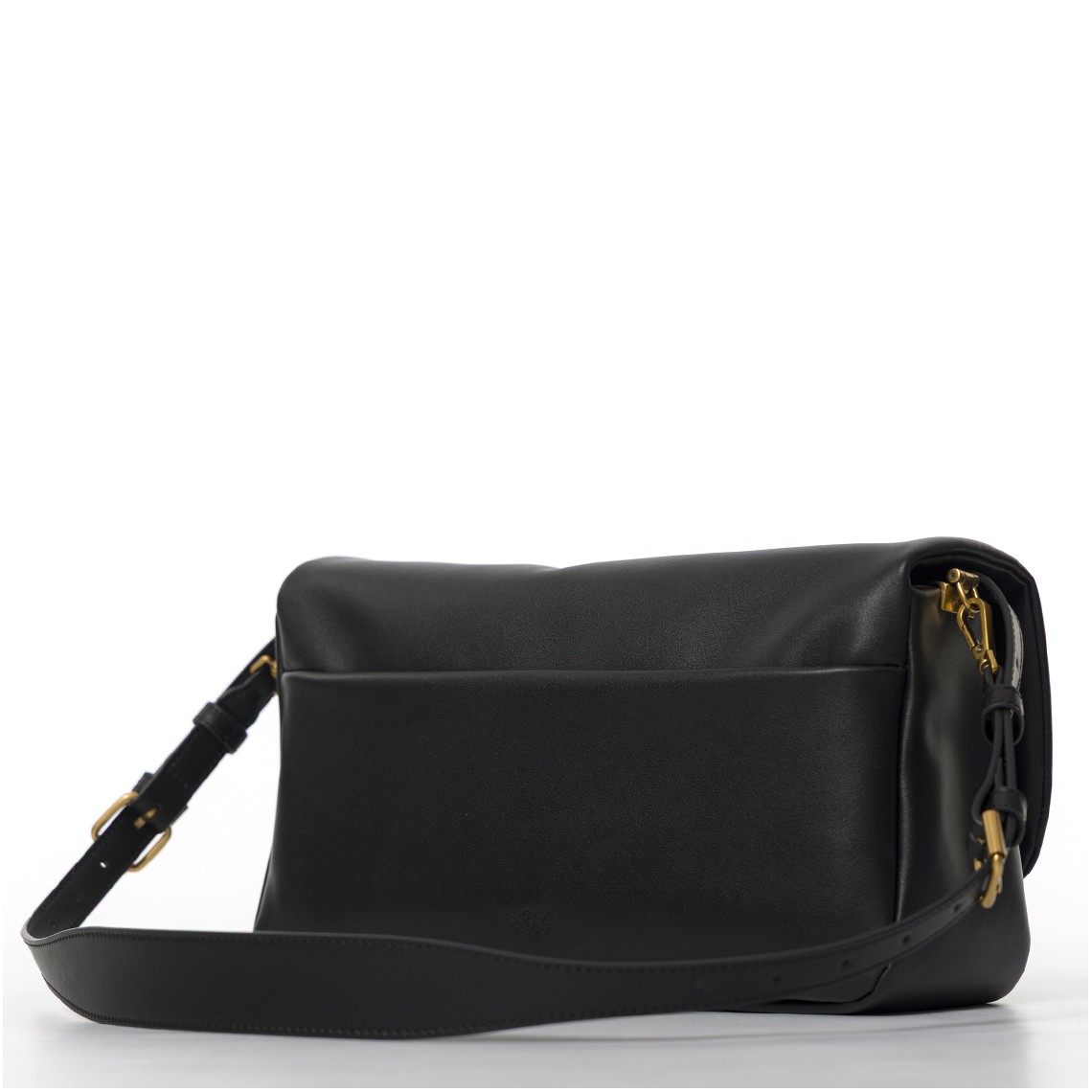 Borsa a tracolla media Love Bag Click Soft Horizontal Handle in pelle Pinko