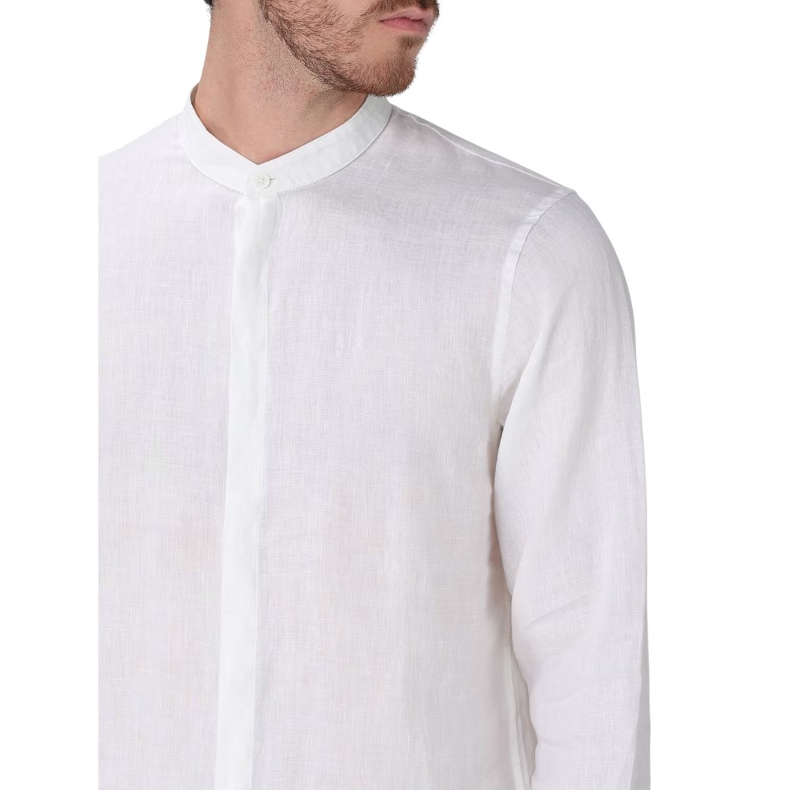 Camicia coreana in lino Armani Exchange