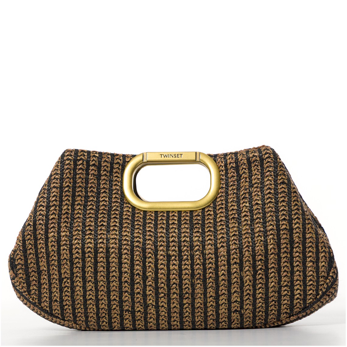 Maxi clutch in paglia jacquard Twinset