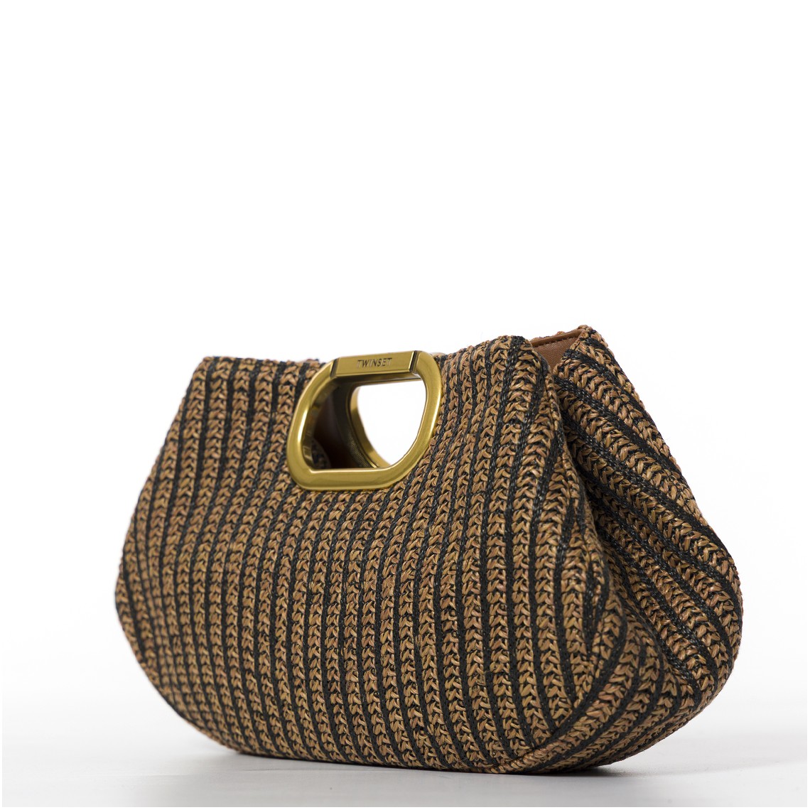 Maxi clutch in paglia jacquard Twinset