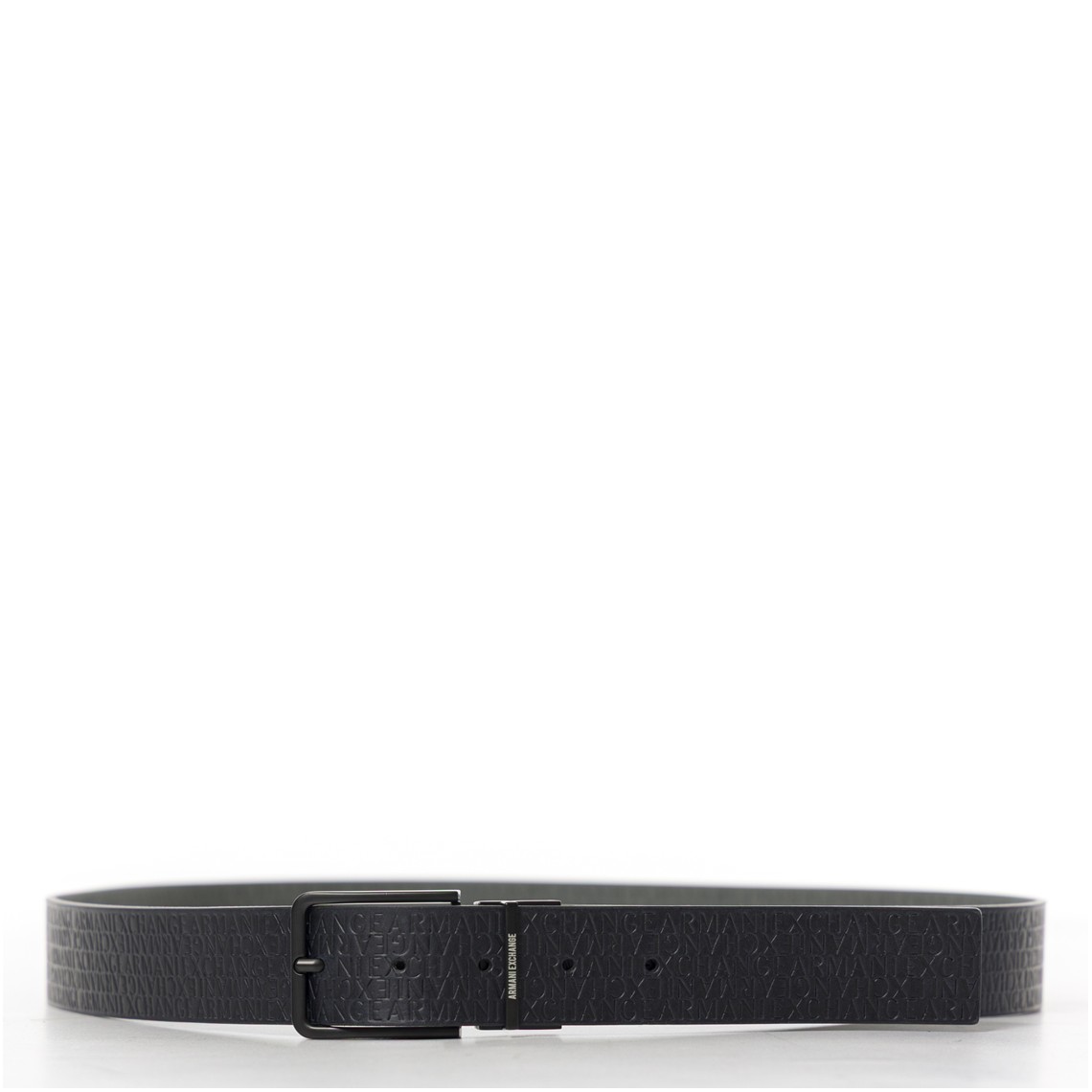 Cintura Armani Exchange reversibile in pelle con logo impresso