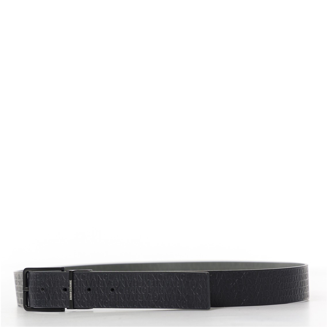 Cintura Armani Exchange reversibile in pelle con logo impresso