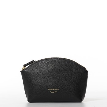 Beauty case in pelle stampa cervo Emporio Armani