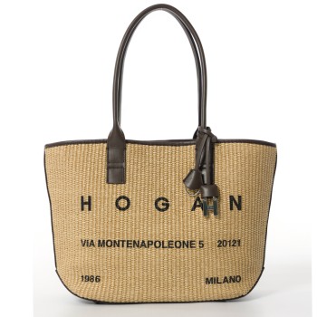 Borsa Shopping Hogan Address Piccola in rafia