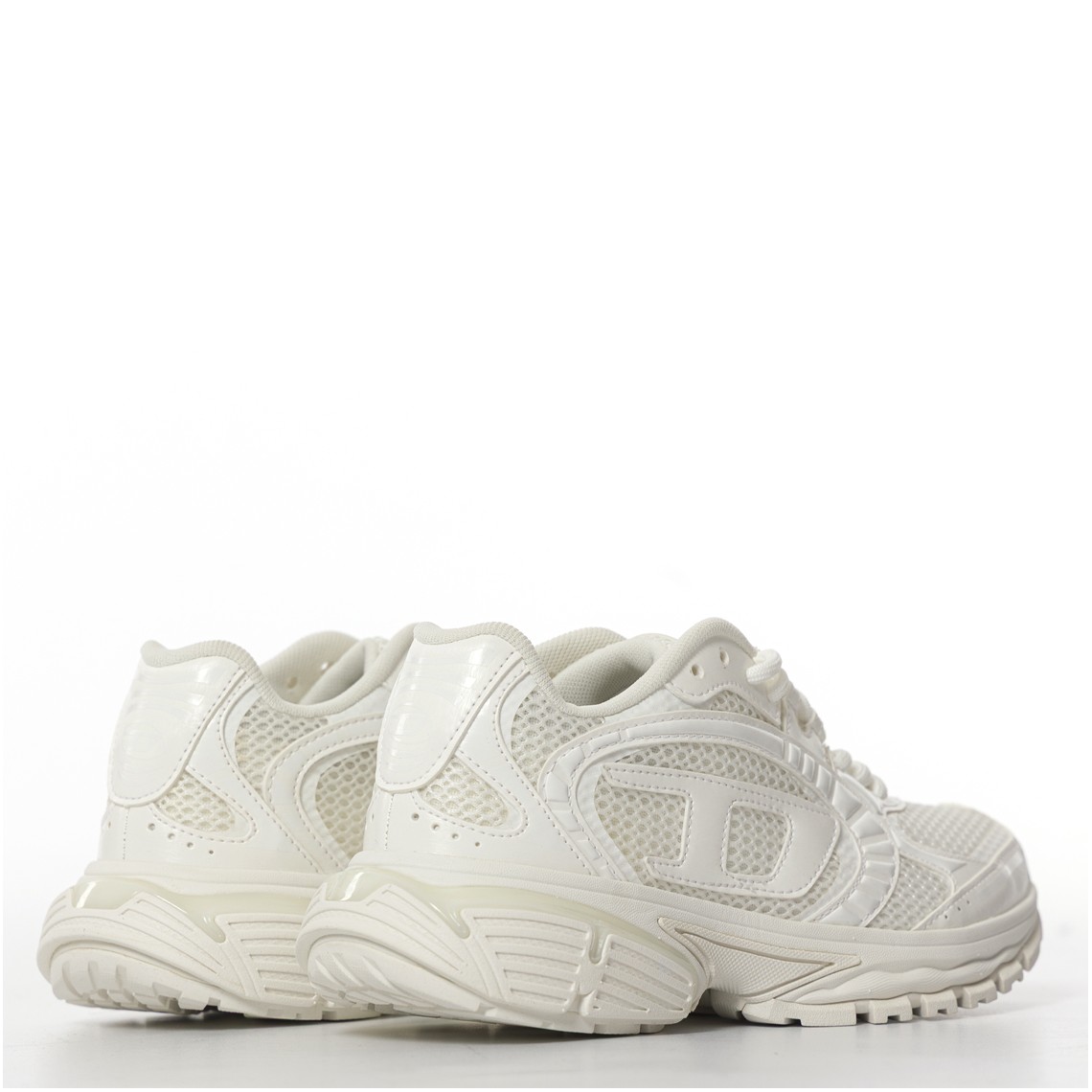 S-Pro-V-Dense-Sneaker monocromatiche in rete con logo Oval D Diesel