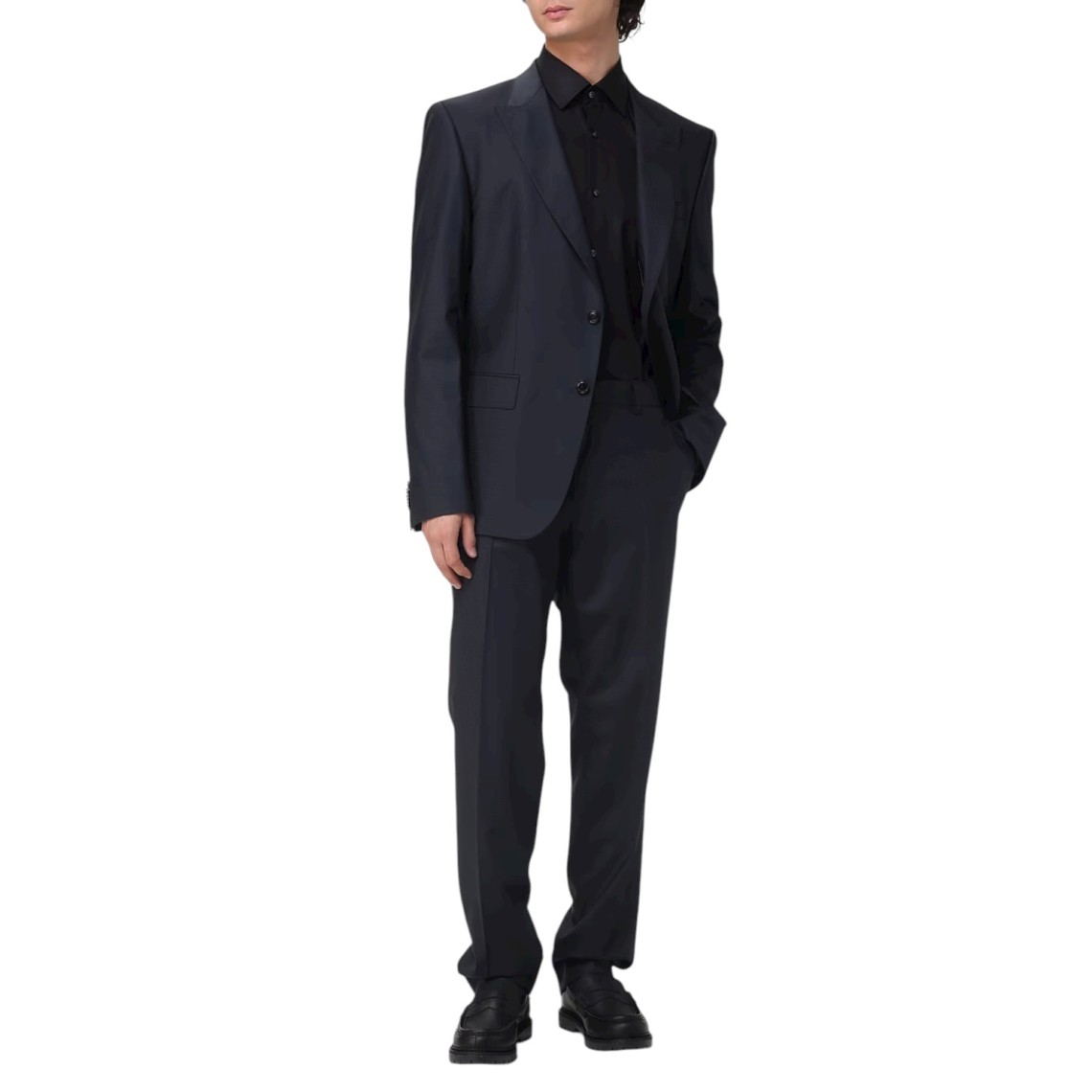 Abito monopetto Boss in lana stretch