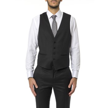 Gilet Boss slim fit in serge di lana vergine