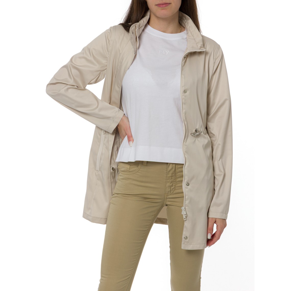 Virginia Coat in Popeline Tecnico Fay