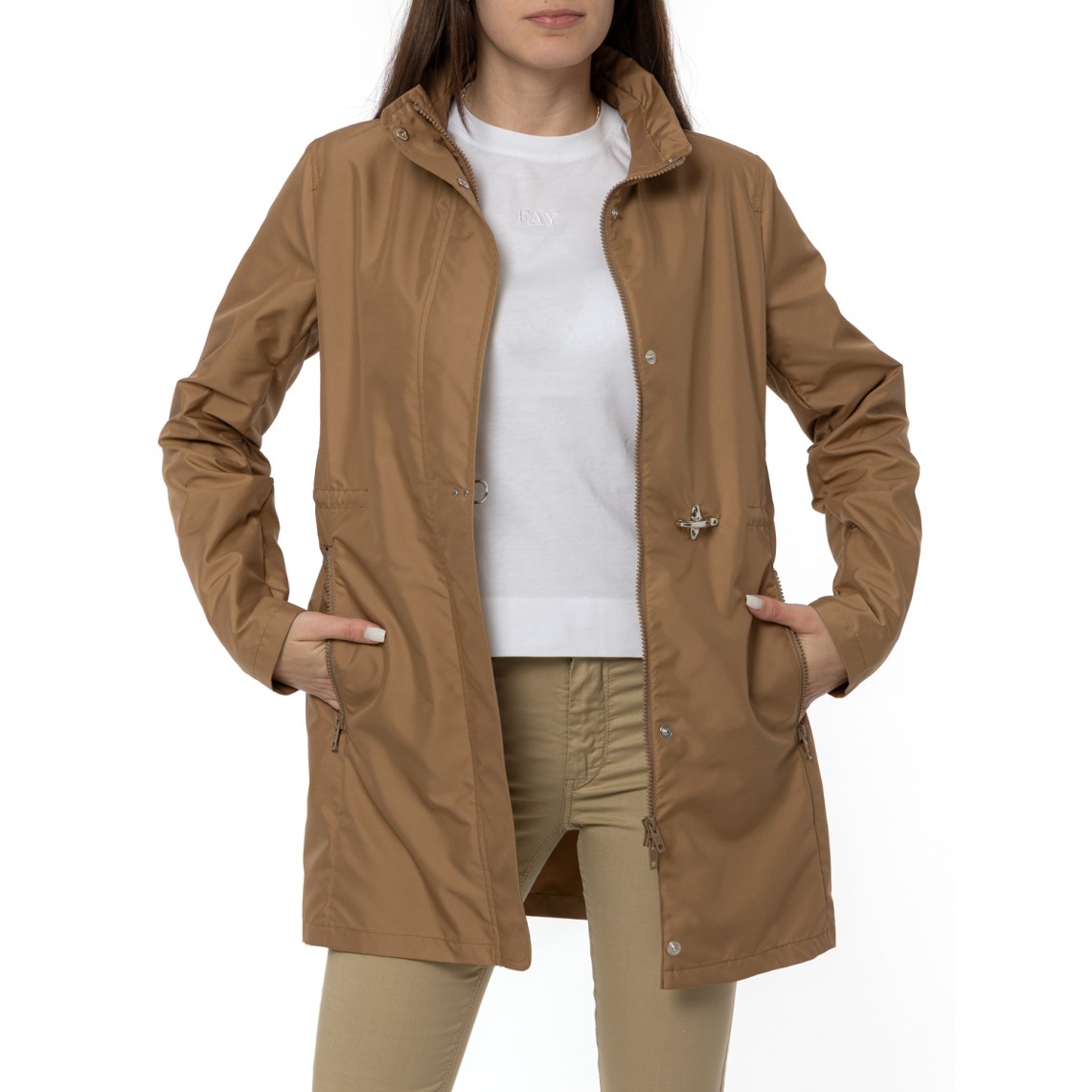 Virginia Coat in Popeline Tecnico Fay