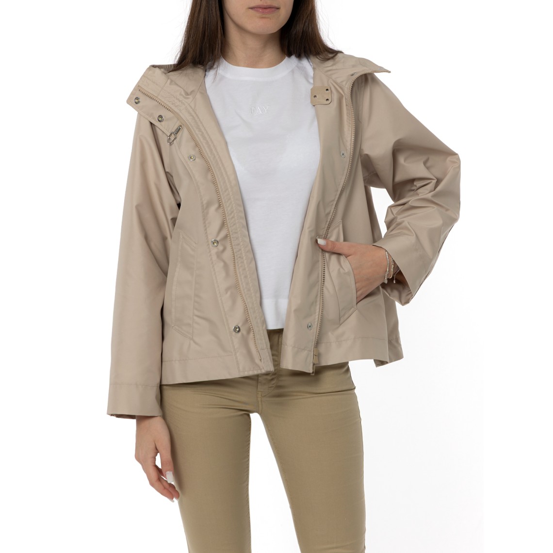 Parka Corto in Popeline Tecnico Fay