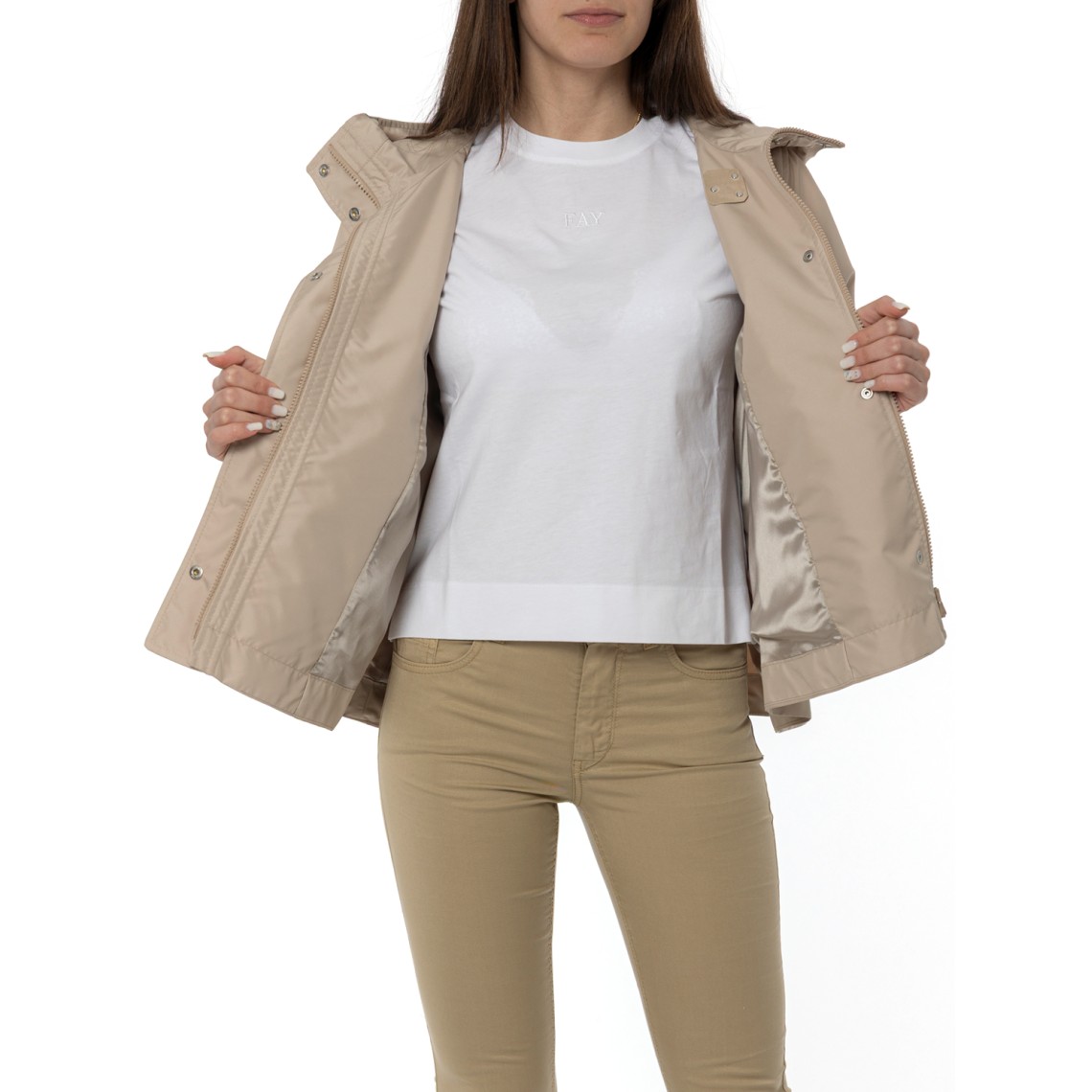 Parka Corto in Popeline Tecnico Fay