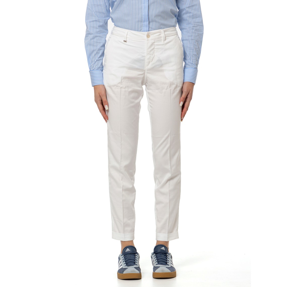 Pantaloni Slim Fit in Cotone Stretch Fay