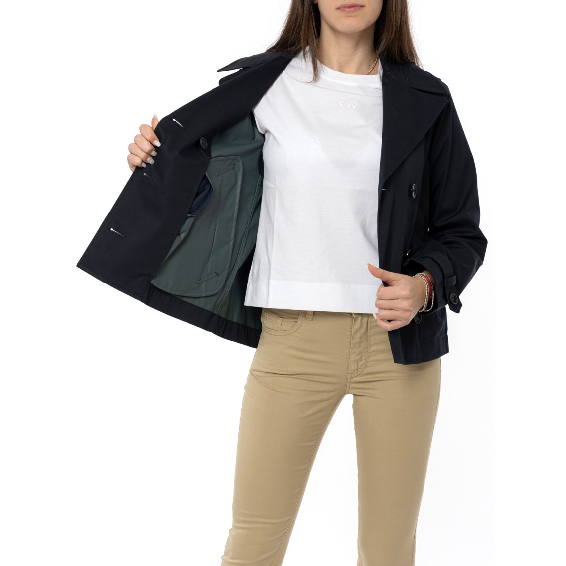 Peacoat in puro cotone Woolrich