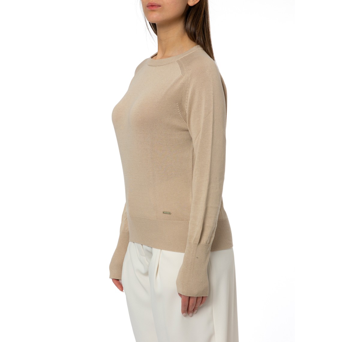 Maglia girocollo in misto cotone Woolrich