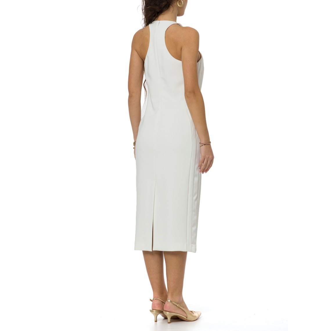 Abito in crêpe leggero con dettaglio gioiello Elisabetta Franchi