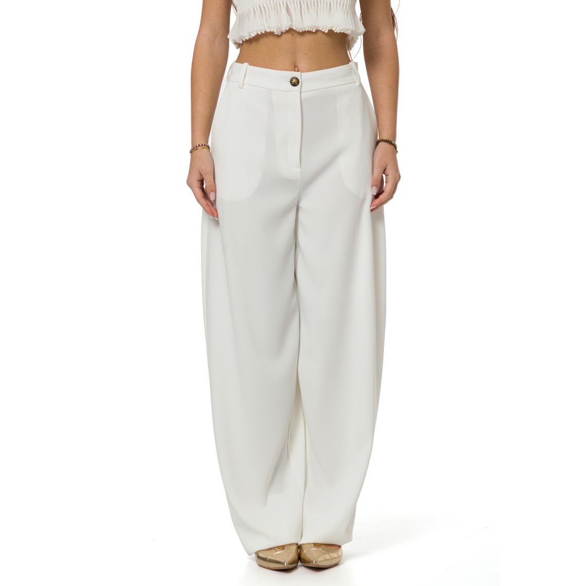 Pantaloni in crêpe leggero Elisabetta Franchi