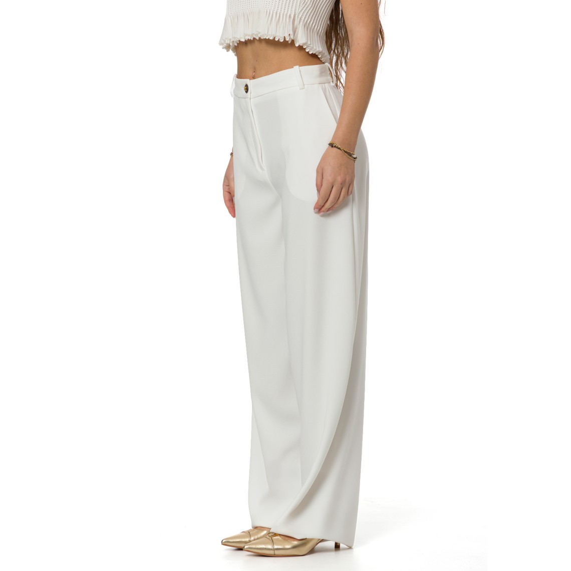 Pantaloni in crêpe leggero Elisabetta Franchi