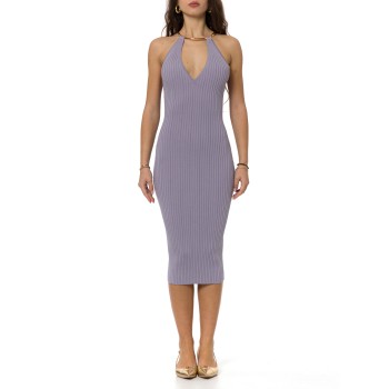 Abito in maglia à jour con dettaglio gioiello Elisabetta...