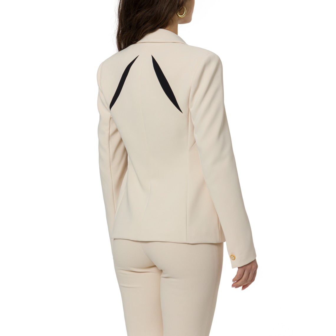 Giacca in crêpe leggero con cut-out bicolore Elisabetta Franchi