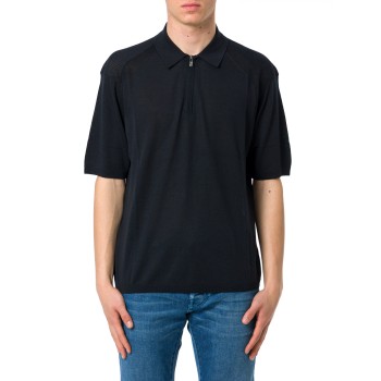 Polo Emporio Armani in misto cotone e seta