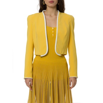 Giacca in crêpe leggero con piping 3D Elisabetta Franchi