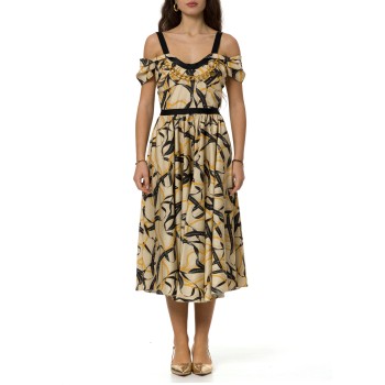 Abito in cotone stampato Elisabetta Franchi