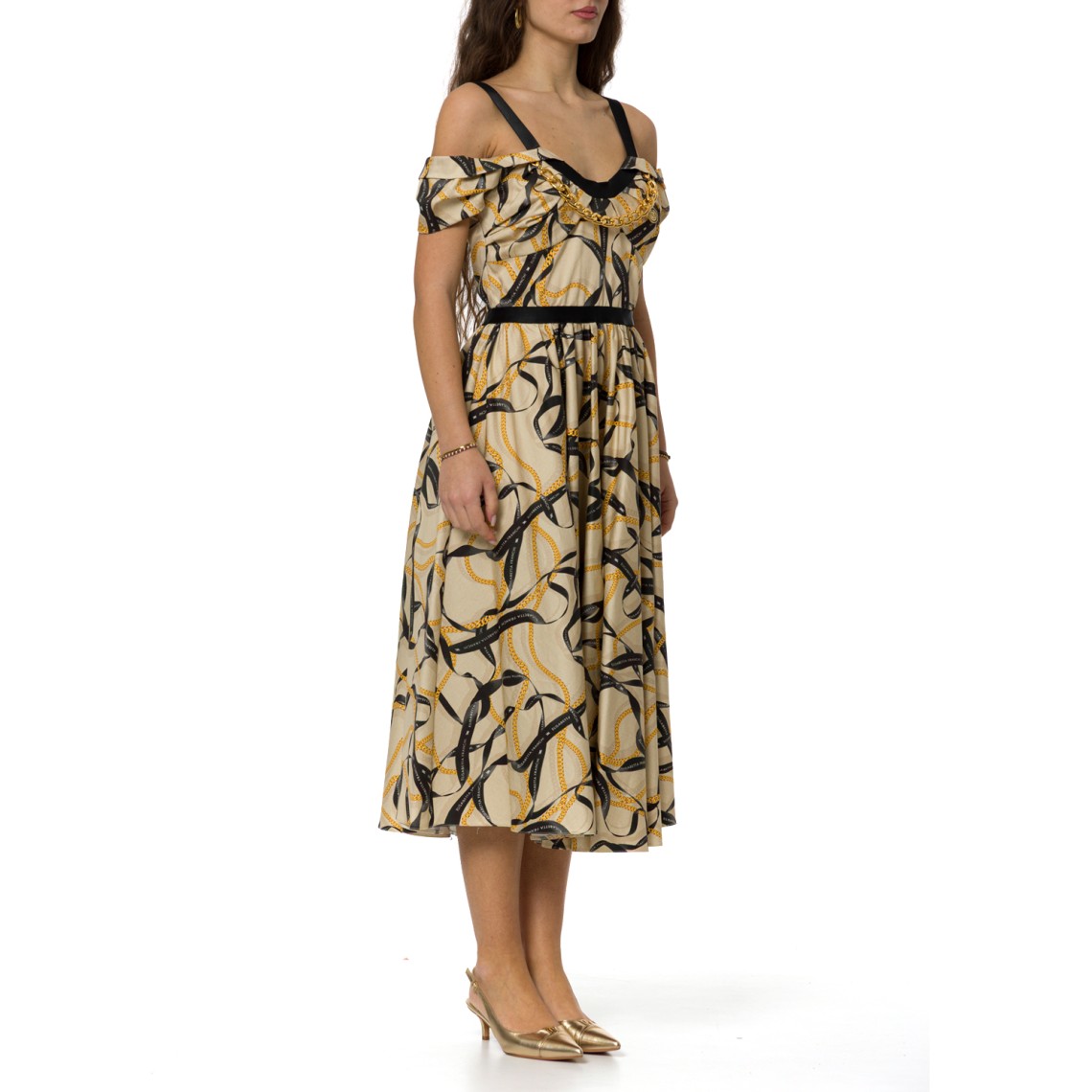 Abito in cotone stampato Elisabetta Franchi