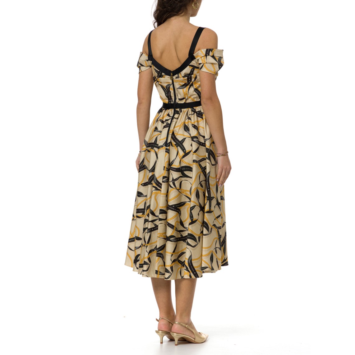 Abito in cotone stampato Elisabetta Franchi