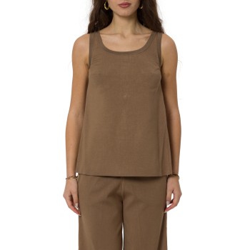 Top in maglia con bande in viscosa lucida Elisabetta Franchi