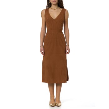 Abito in maglia à jour con dettaglio gioiello Elisabetta...