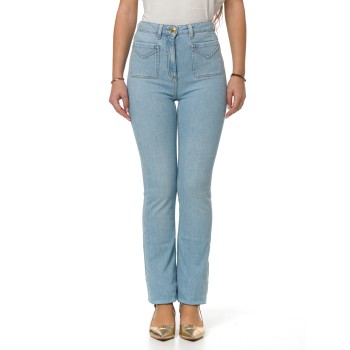 Jeans a zampetta con taschini Elisabetta Franchi