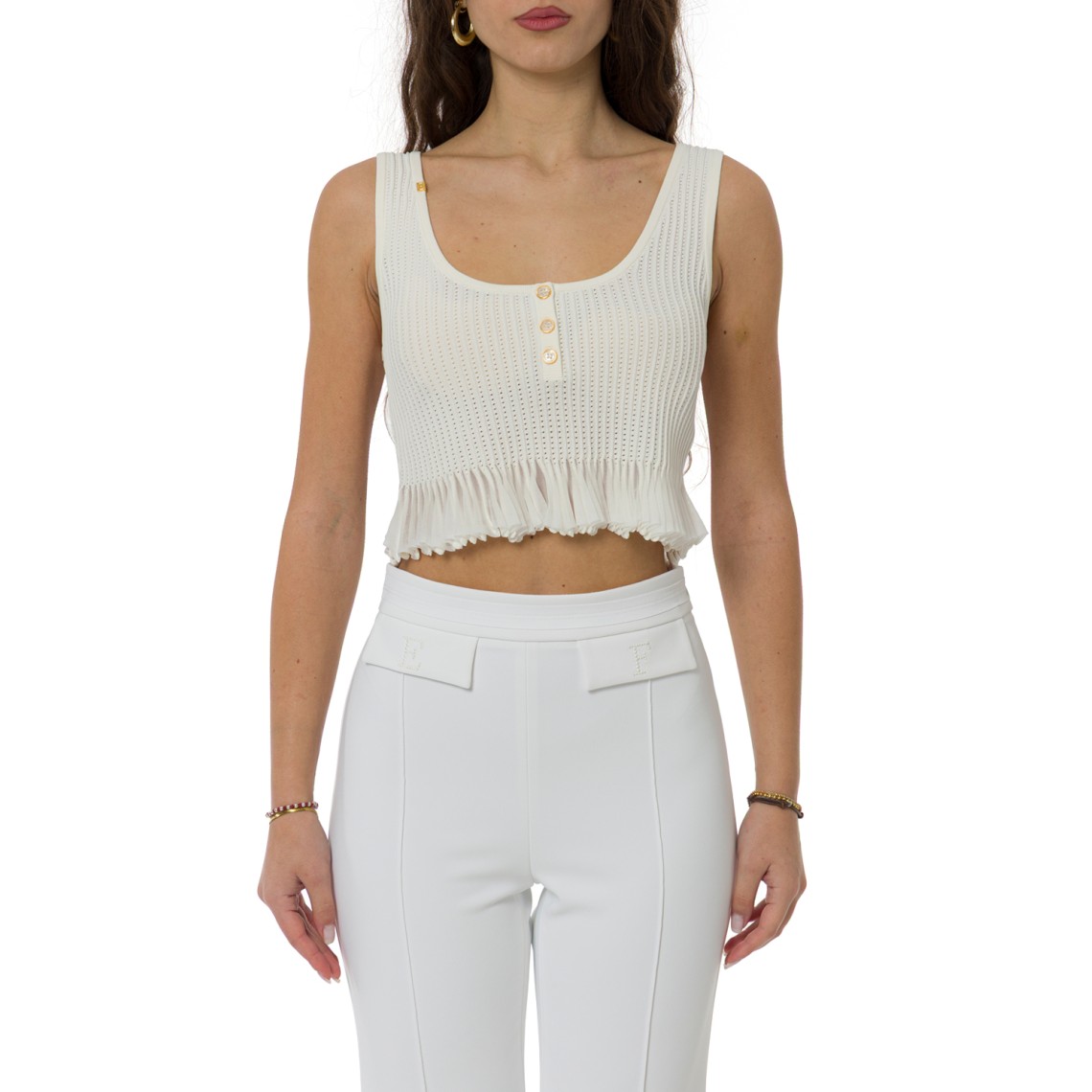 Top in maglia à jour Elisabetta Franchi