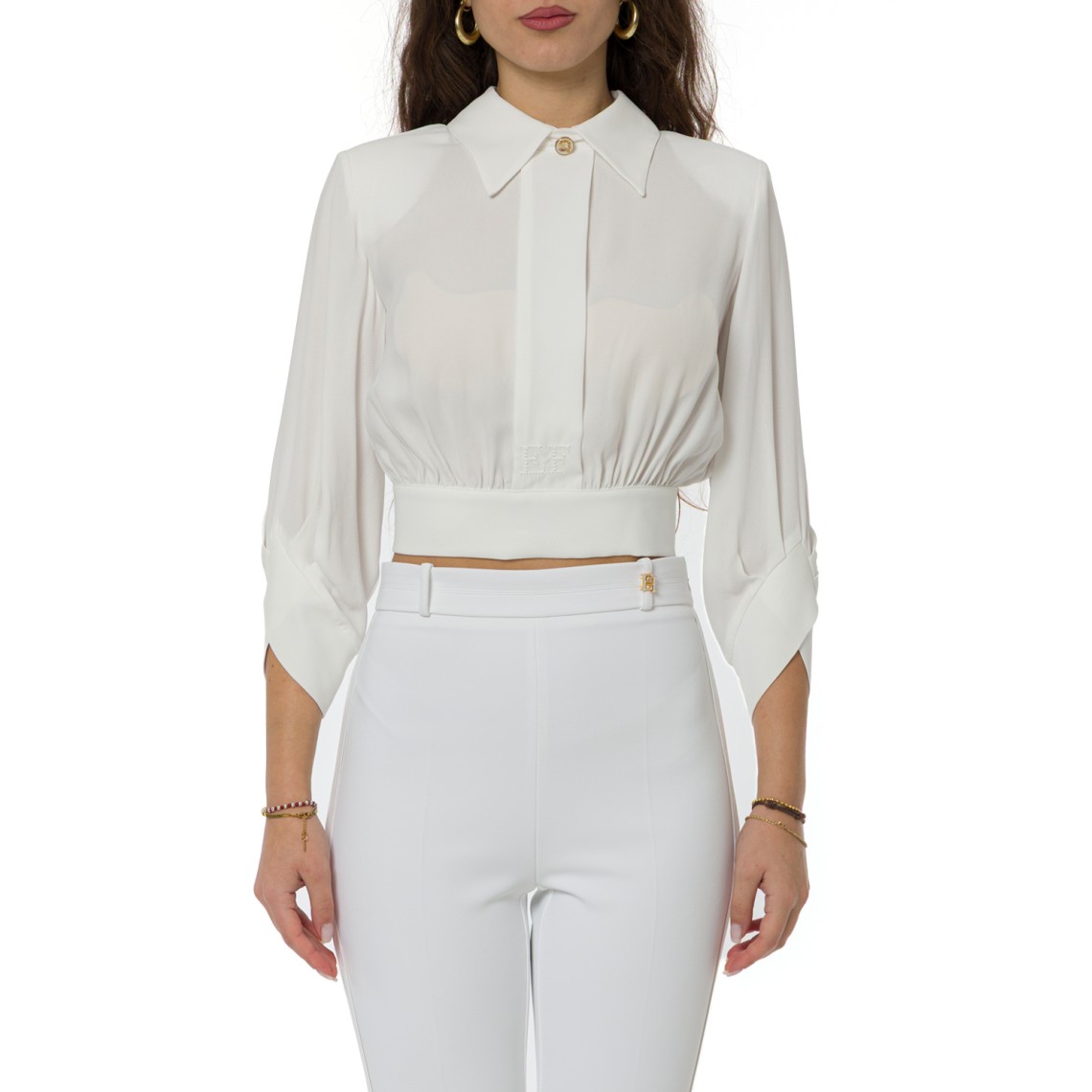 Camicia in georgette con fusciacca Elisabetta Franchi