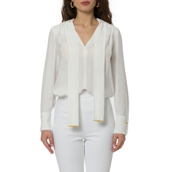 Camicia in georgette di viscosa con fusciacca Elisabetta...