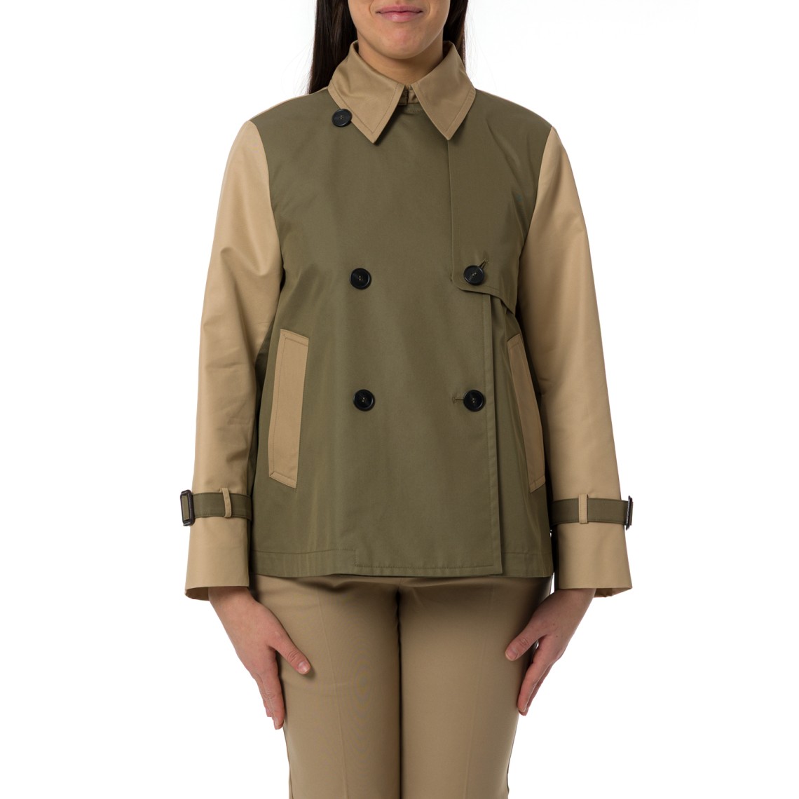 Trench crop in gabardine Wkdbiglia Weekend Max Mara