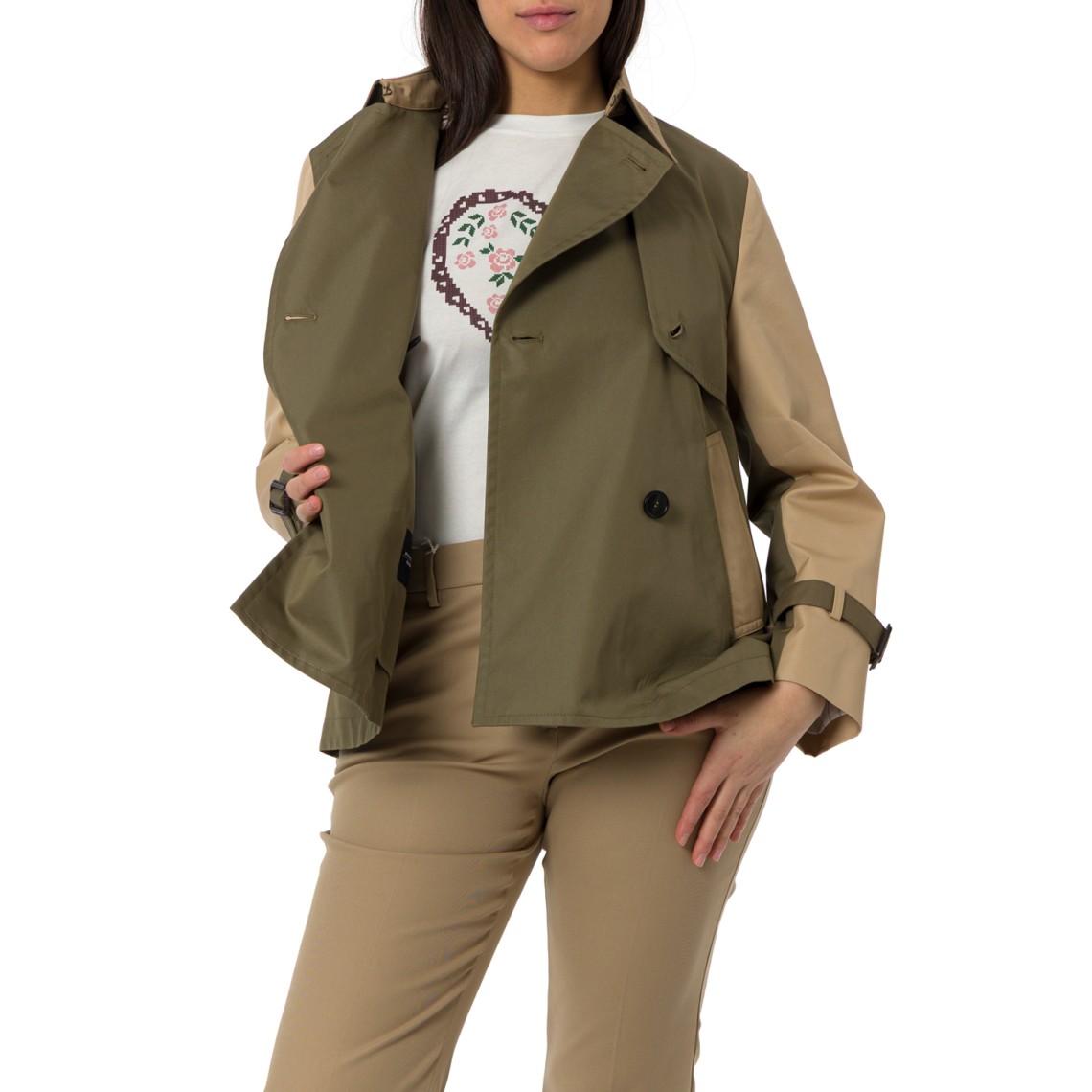 Trench crop in gabardine Wkdbiglia Weekend Max Mara