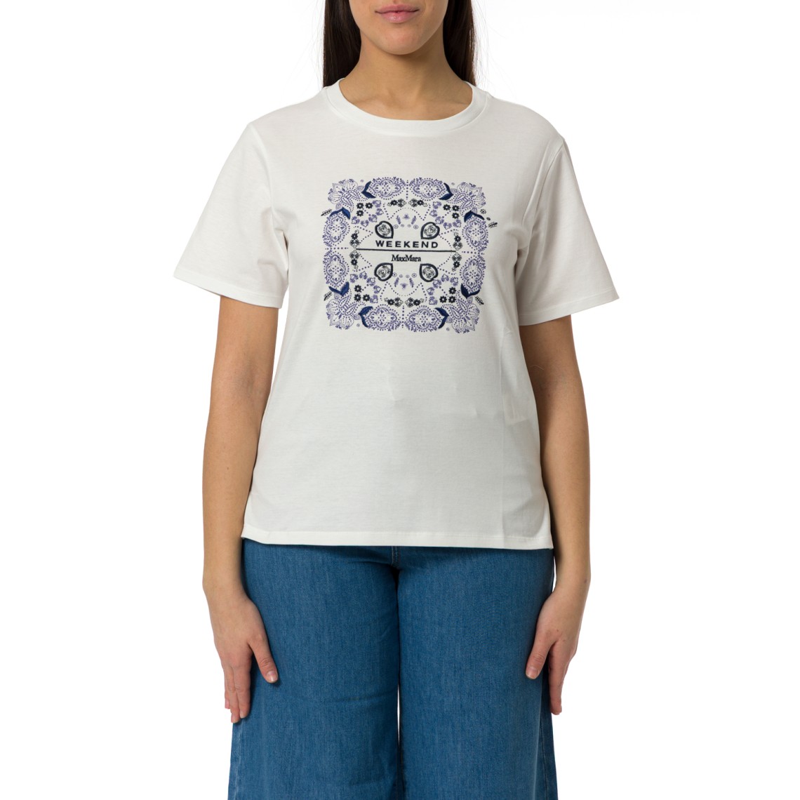 T-shirt in cotone con stampe Wkdwest Weekend Max Mara