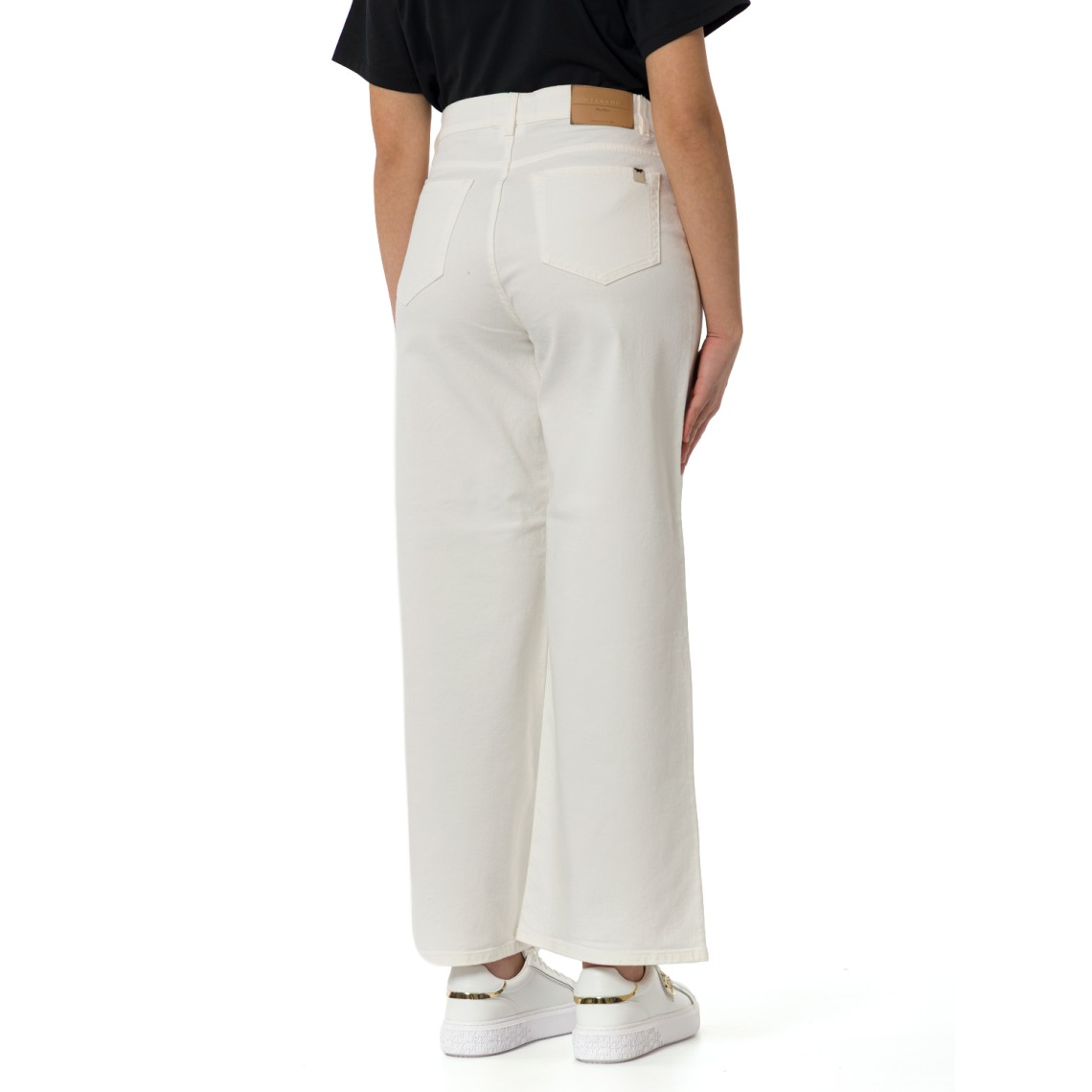 Pantaloni wide leg in drill di cotone Wkdmedina Weekend Max Mara