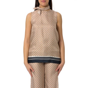 Top smanicato con foulard Mstscatola Max Mara Studio