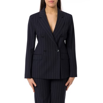 Blazer doppiopetto in lana gessata Mstonagro Max Mara Studio