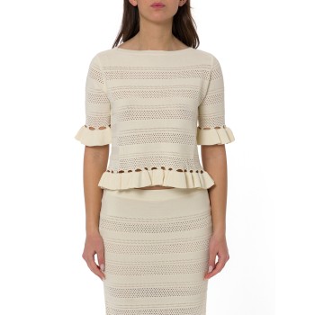 Maglia con volant Twinset