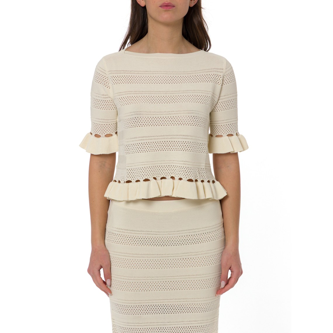 Maglia con volant Twinset