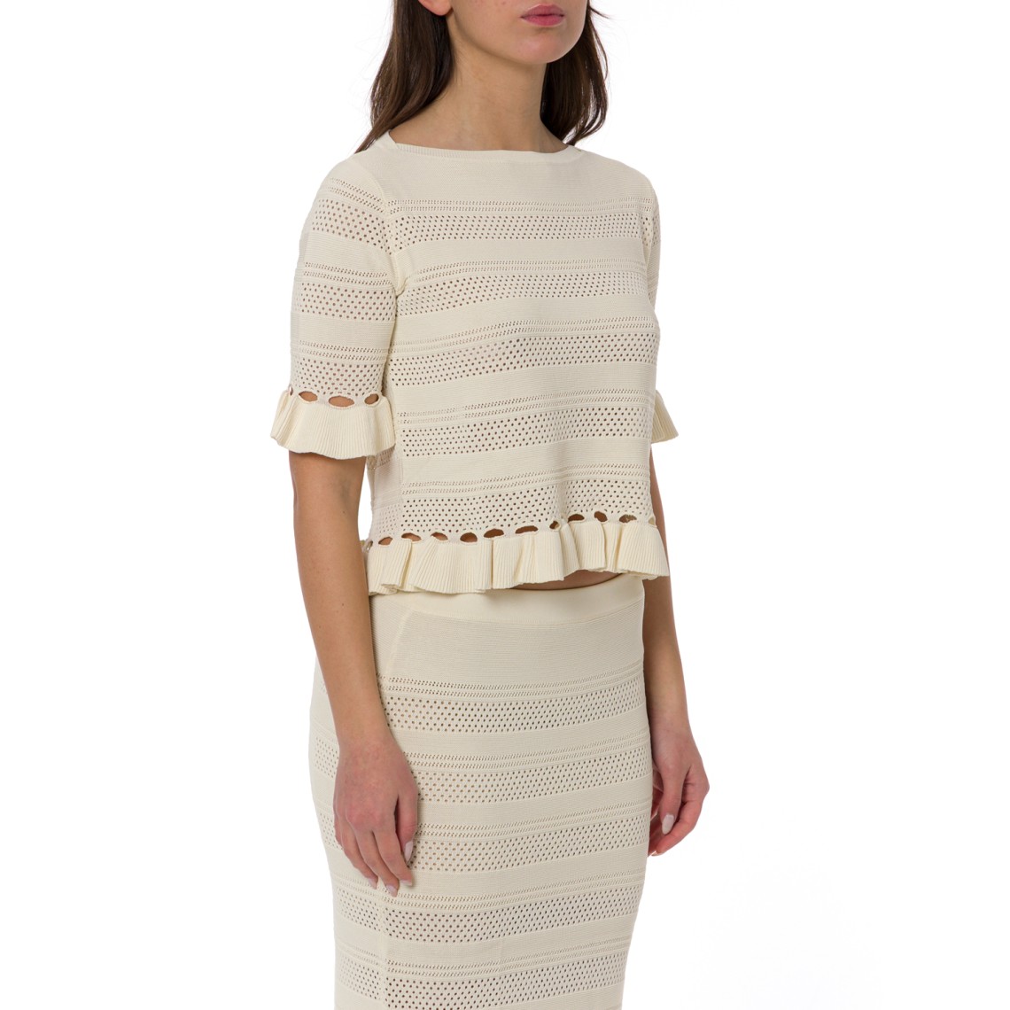 Maglia con volant Twinset