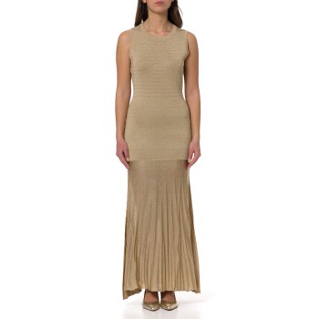 Abito lungo in maglia con lurex Twinset
