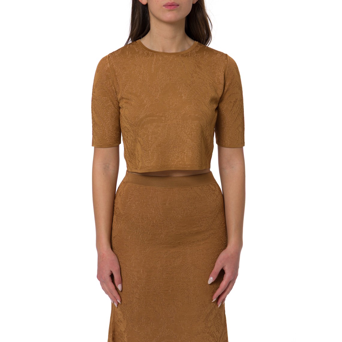 Top cropped Twinset in viscosa Twinset