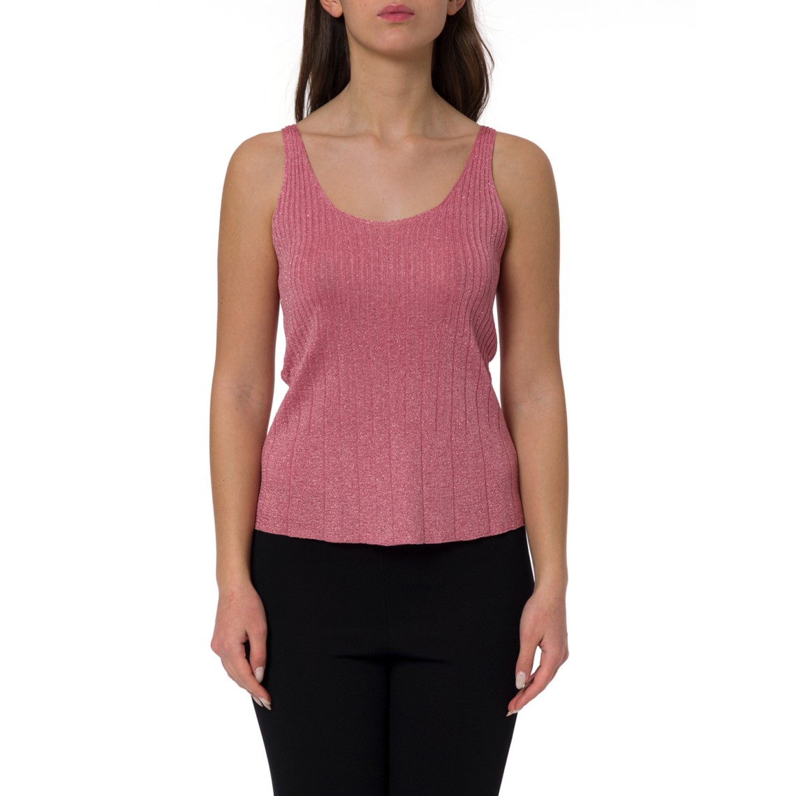 Top in maglia con lurex Twinset